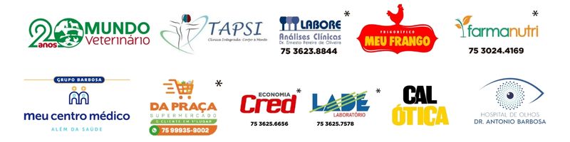 Logos dos parceiros do Economia Card