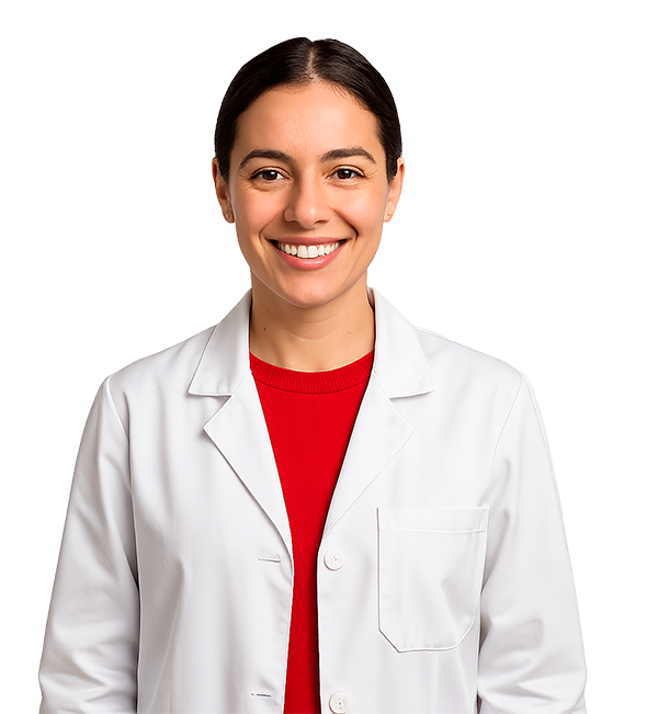 Médica sorrindo